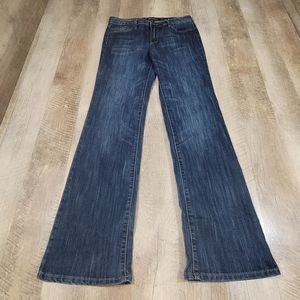 Salt Works Women's Solid Medium Rise Bootcut Jeans Blue Size 8